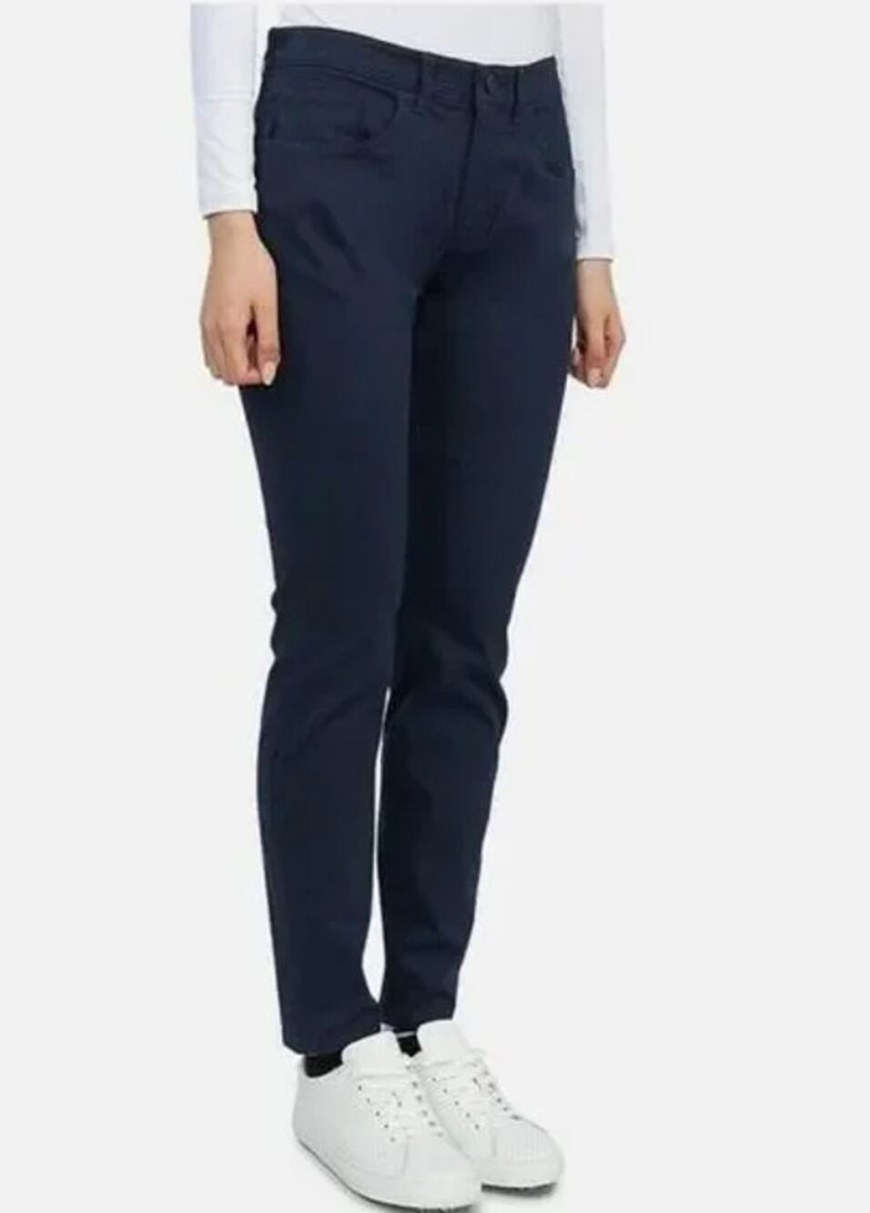 G/FORE Essential 5 Pocket Golf Pants Mid-Rise Twill Straight Leg Twilight Blue